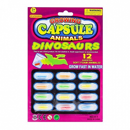 Купить Растущие животные в капсуле - Динозавры, набор 12 шт.