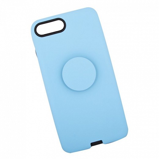 Купить Защитная крышка «LP» для iPhone 7 Plus/8 Plus «PopSocket Case» (голубая/коробка)