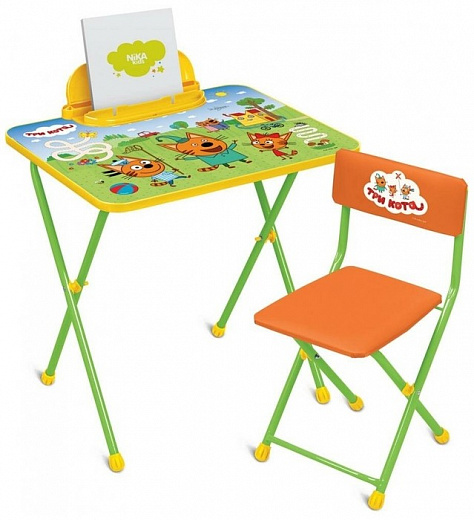 Купить Комплект Nika стол+стул Три кота (ТК1/1) 60x45 см зеленый/оранжевый