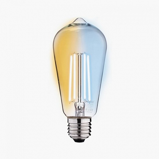 Купить Умная лампа Zetton LED Smart Wi-Fi Bulb ST64 E27 6Вт 2200-6500К прозрачная ZTSHLBWCWE272RU (коробка)