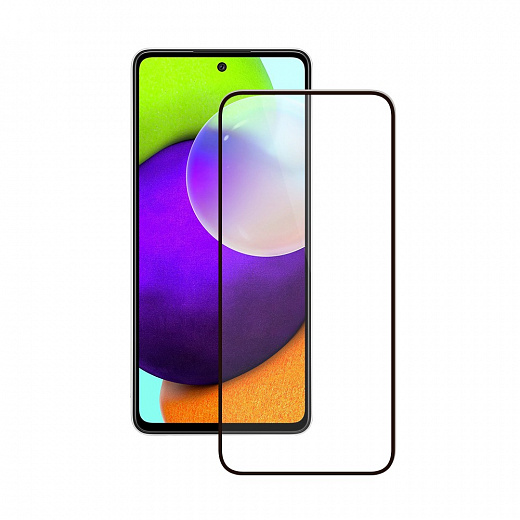 Купить Защитное стекло 3D Full Glue для Samsung Galaxy A52 (2021), 0.3 мм, черная рамка, Deppa