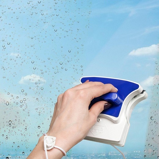 Купить Магнитная щётка для мытья окон с двух сторон Доляна, с водосгоном, 8-16 мм