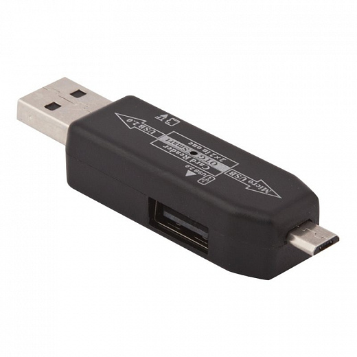 Купить USB/Micro USB OTG Картридер «LP» слоты Micro SD/USB (черный/коробка)