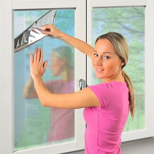 Купить Пленка солнцезащитная зеркальная для окон - 80 x 300 см