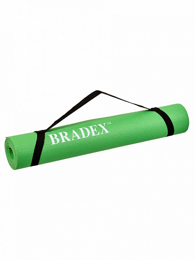 Купить Коврик для йоги и фитнеса Bradex SF 0694, 183*61*0,4 см, зеленый с переноской