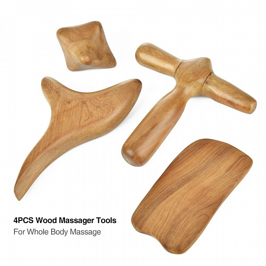 Купить Набор массажеров из сандалового дерева для лимфодренажного массажа