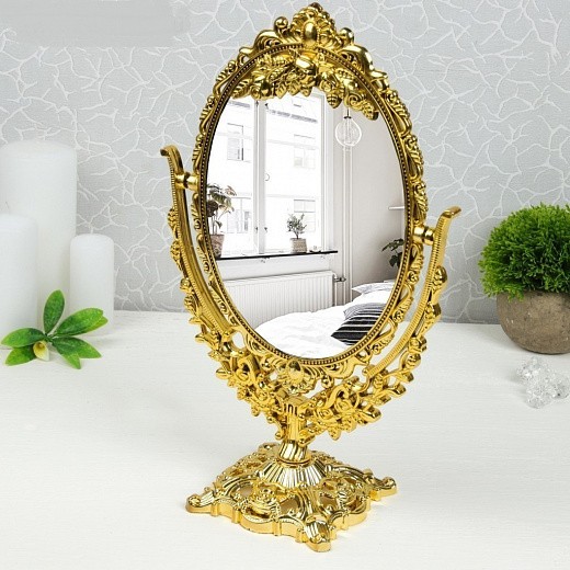 Купить Двустороннее овальное косметическое зеркало с увеличением Cosmetic Mirror 20х31 см