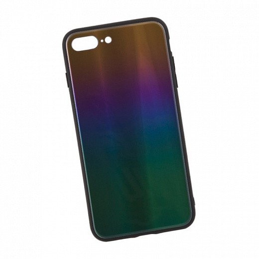 Купить Защитная крышка «LP» для iPhone 7 Plus/8 Plus «Rainbow Glass Case» (золотой градиент/коробка)
