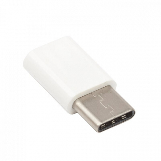 Купить Переходник «LP» с Micro USB на USB Type-C (белый/европакет)