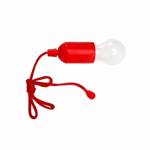 Купить Светильник светодиодный Лампочка на шнурке, цвет красный