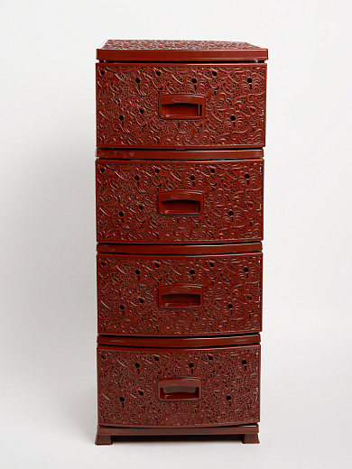 Купить Комод 4-х секционный «Декор. Ажур», цвет коричневый 1593593