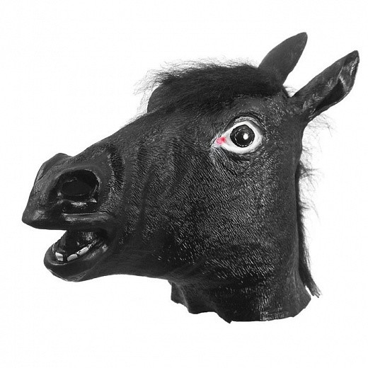 Купить Карнавальная маска - Лошадь, цвет чёрный