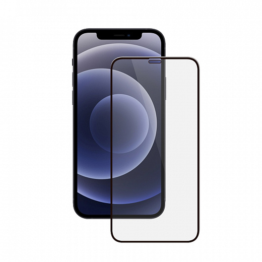 Купить Защитное стекло PRIVACY 2,5D Full Glue для Apple iPhone 12 mini (2020), 0.3 мм, черная рамка, Deppa