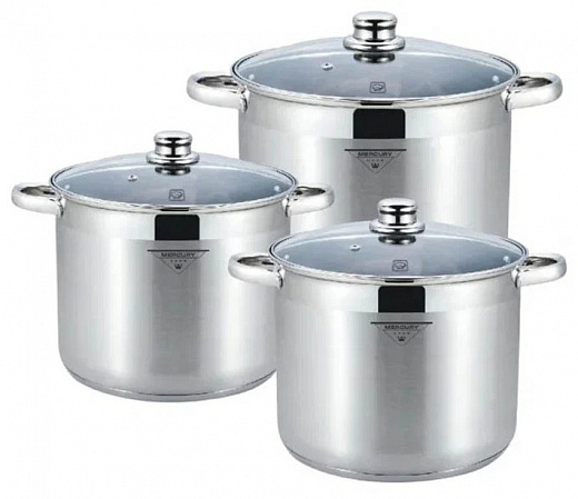 Купить Набор посуды для готовки MercuryHaus MC-7037, 13,5л, 11л, 9л