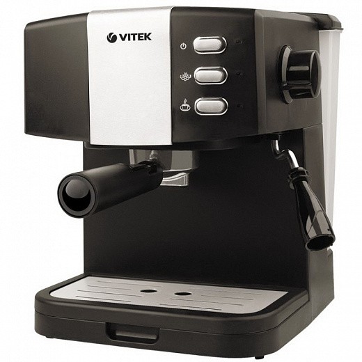 Кофеварка Vitek VT-1523, 850 Вт, 15 бар. съёмный поддон для капель