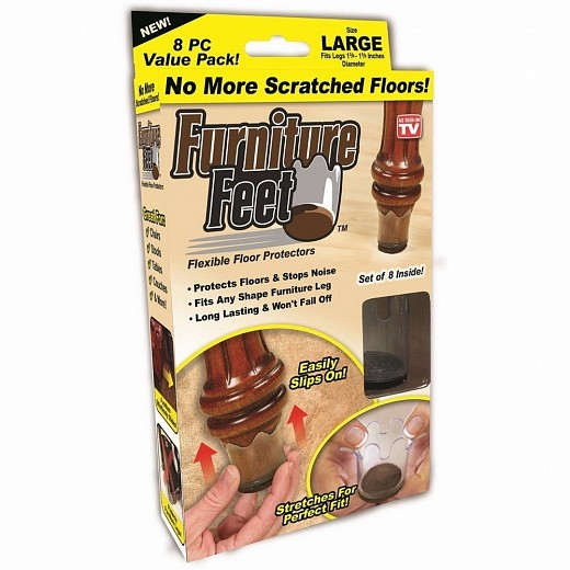 Купить Защитные накладки для ножек мебели Furniture Feet, 8 шт