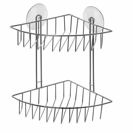 Купить Полка 2х-ярусная угловая, 2 присоски
