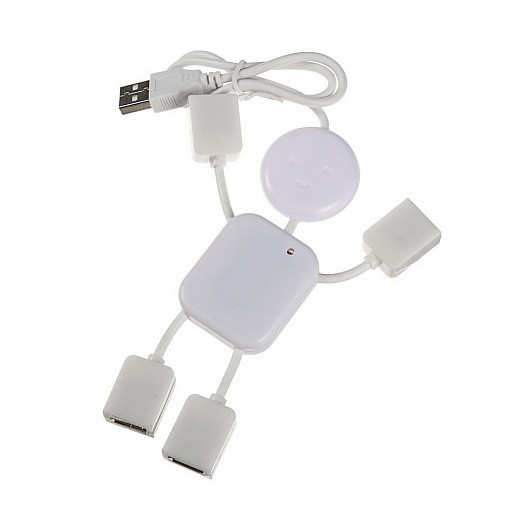 Купить Разветвитель USB (Hub) - Человечек, 4 порта USB 2.0, шнур 41 см
