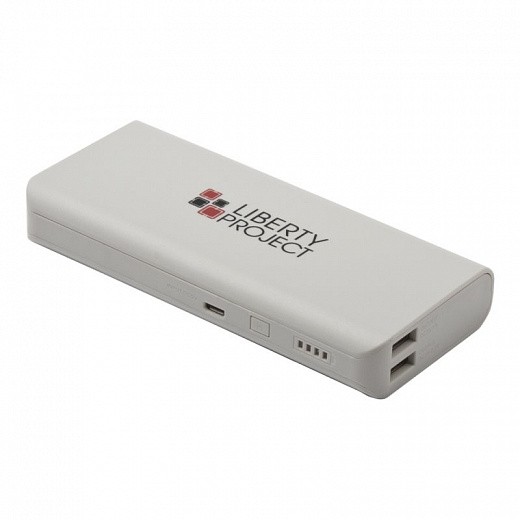 Купить Внешний АКБ «LP» 13000 мАч Li-ion 2 USB выхода 1А + 2,1А (серый/коробка)