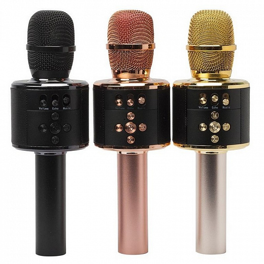 Купить Bluetooth караоке микрофон MD-01 со cветомузыкой