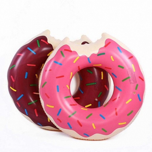 Купить Надувной круг для плавания - Пончик с глазурью, 70 см