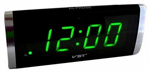 Купить Часы настольные VST 730-2 черный/зеленый