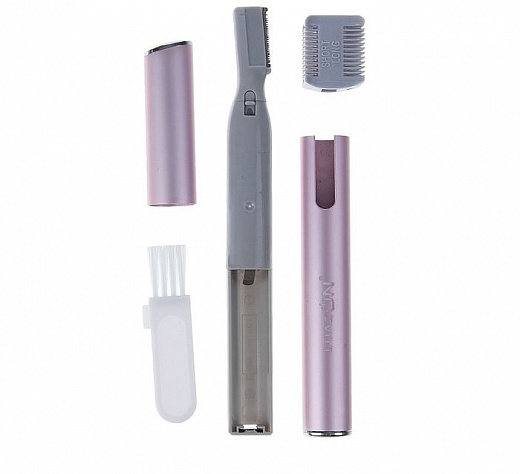 Купить Триммер электрический д/удаления волос LuazON LEP-05 , 1*ААА (не в компл), кисточка, розовый