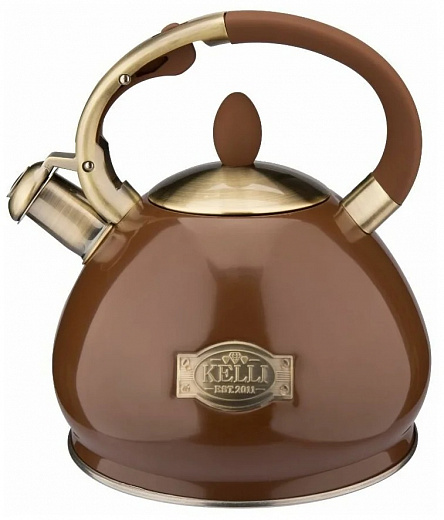 Купить Чайник из нержавеющей стали Kelli KL-4549 3 л (коричневый)
