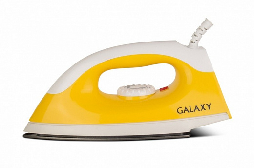 Купить Утюг Galaxy GL 6126 ЖЕЛТЫЙ, 1400 Вт, антипригарное покрытие подошвы