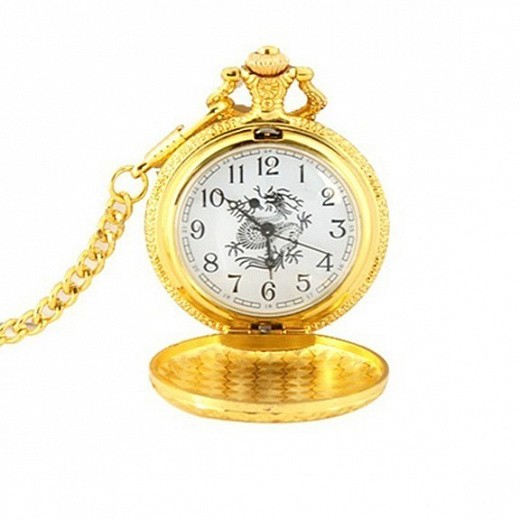 Купить Карманные часы под золото «Дракон»