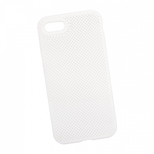 Купить Силиконовый чехол «LP» для iPhone SE 2/8/7 «Silicone Dot Case» (белый/коробка)
