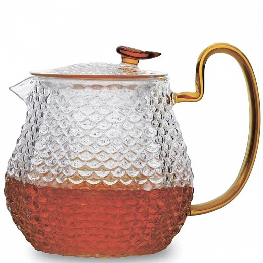 Купить Заварочный чайник BACKMAN BM-0318 термостойкого боросиликатного рельефного стекла 800мл