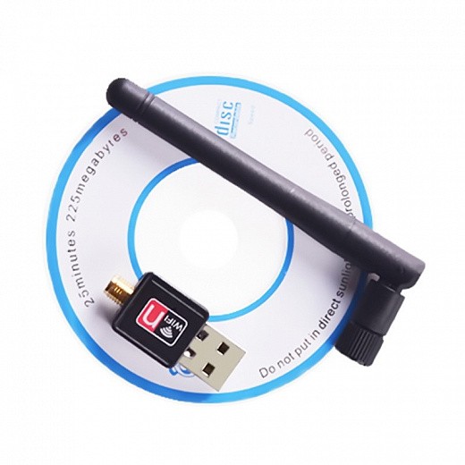 Купить Беспроводной USB WiFi адаптер с антеной - 802.11b/g/n
