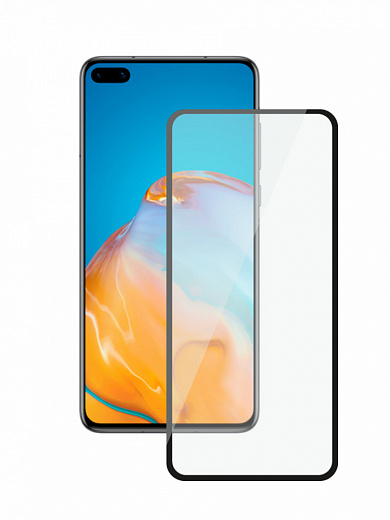 Купить Защитное стекло 3D Full Glue для Huawei P40 Pro (2020), 0.3 мм, черная рамка, Deppa