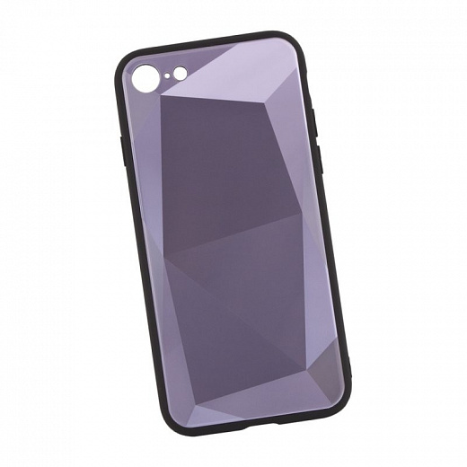 Купить Защитная крышка «LP» для iPhone SE 2/8/7  «Diamond Glass Case» (фиолетовый бриллиант/коробка)