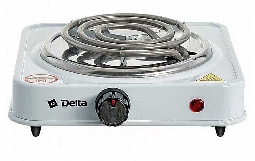 Купить Электроплитка DELTA D-703 одноконфорочная спираль белая