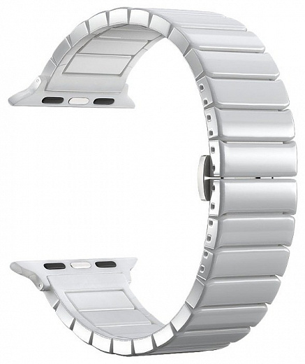 Купить Ремешок Deppa Band Ceramic для Apple Watch 42/44 mm, керамический, белый