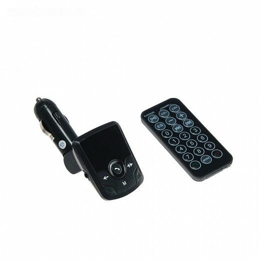 Купить FM - трансмиттер, 12 В, USB/Mp3/WMA/AUX/MicroSD/Bluetooth, черный