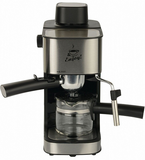 Купить Кофеварка Espresso FIRST 5475-2, 800 Вт, 4 бар, 0,6 л, капучинатор, Black-Bruched