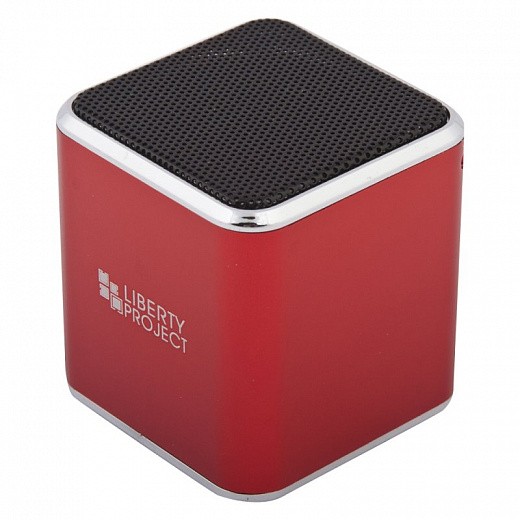 Купить Колонка портативная «LP» M1 красный (3,5+USB+microSD+FM радио) (коробка)