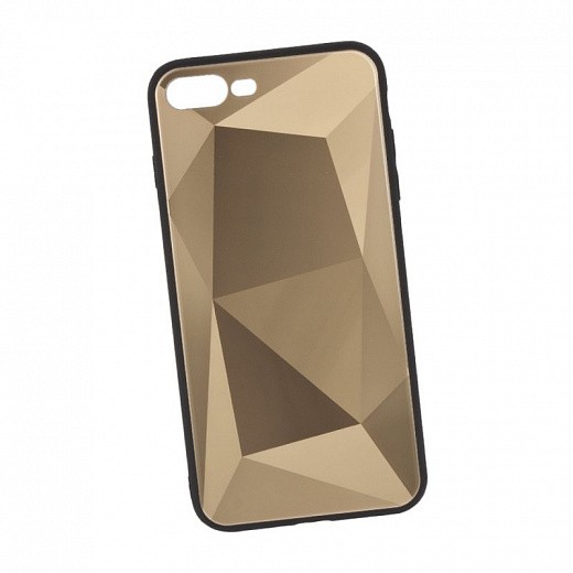 Купить Защитная крышка «LP» для iPhone 7 Plus/8 Plus «Diamond Glass Case» (золотой бриллиант/коробка)