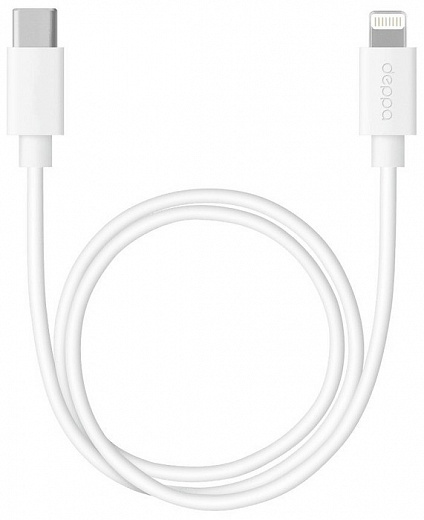 Купить Кабель Deppa USB Type-C - Lightning  1.2 м, белый