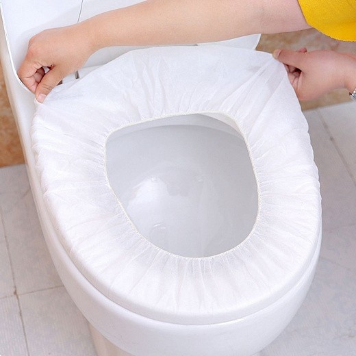 Купить Дорожный набор одноразовых покрытий на унитаз Non-Woven Toilet Mat, 4 шт