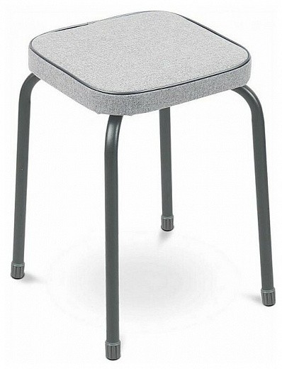 Купить Табурет с мягким сиденьем Nika ТФ05, 34х34х46 см, нагрузка до 120 кг, серый