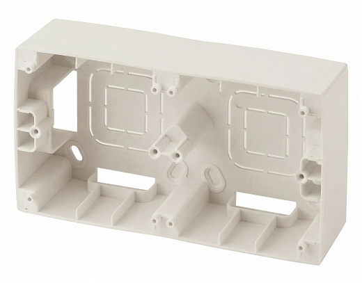 Купить ЭРА 12-6102-02 ЭРА Коробка наклад. монтажа 2 поста, Эра12, слоновая кость (10/100/800)