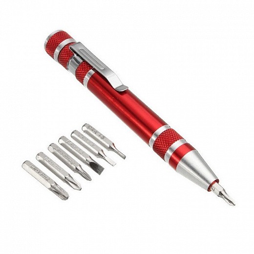 Купить Карманная отвертка в виде ручки 8 in 1 Precision Pocket Screwdriver