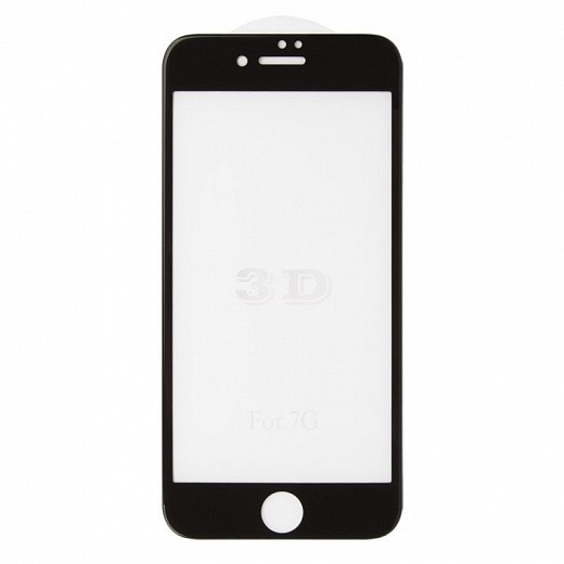Купить Защитное стекло «LP» для iPhone SE 2/8/7 Tempered Glass 3D с рам. 0,33 мм, 9H (ударопрочное/черное)