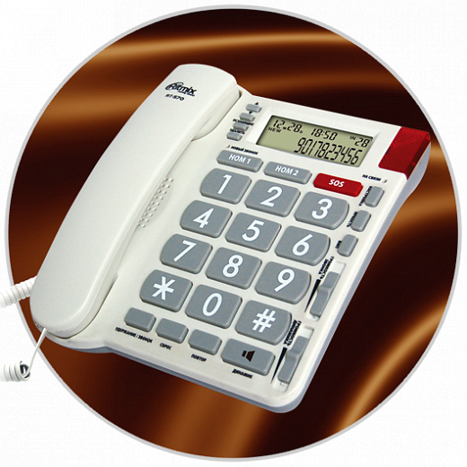 Купить Телефон проводной RITMIX RT-570 ivory, с дисплеем для вывода информации, сообщений и вариантов настр (20)