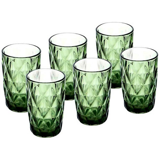 Купить Набор стаканов BACKMAN BM-0408 6 предметов 390 мл из высококачественного цветного стекла
