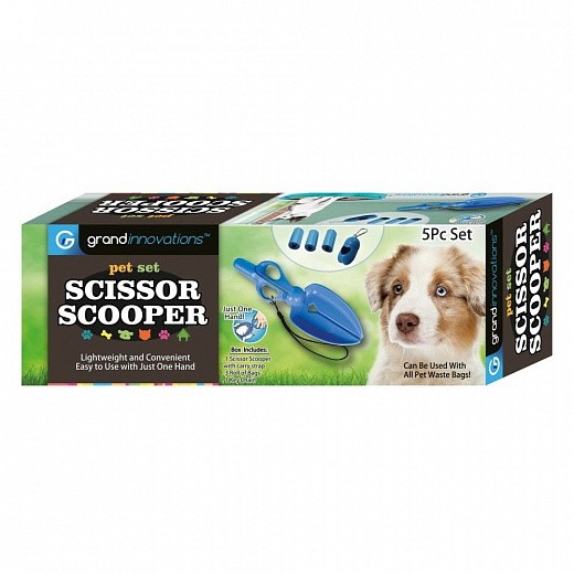 Купить Набор с ножницами-лопаткой для уборки за собакой на улице Scissor Scooper